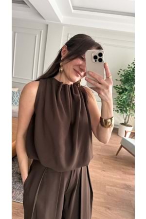 BLUZ 0011 - QATRE - 26YBL0011 - KAHVE