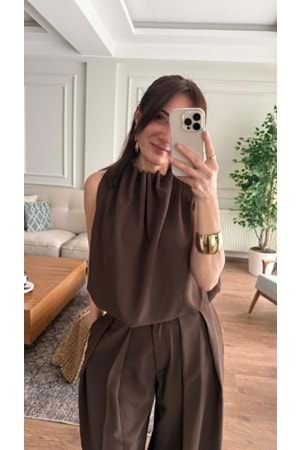 BLUZ 0011 - QATRE - 26YBL0011 - KAHVE