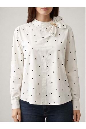 BLUZ 0654 - QATRE - 26YBL0654 - EKRU