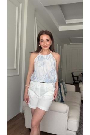BLUZ 0200 - QATRE - 26YBL0200 - MAVİ