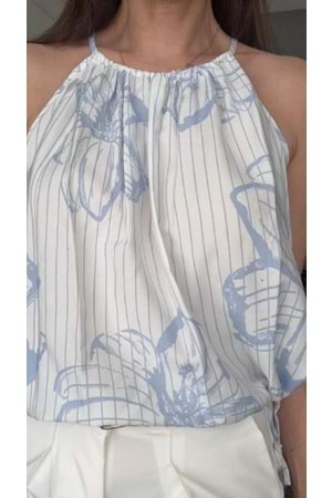 BLUZ 0200 - QATRE - 26YBL0200 - MAVİ