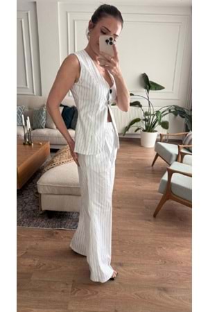 PANTOLON 6300 - QATRE - 26YPN6300 - BEYAZ