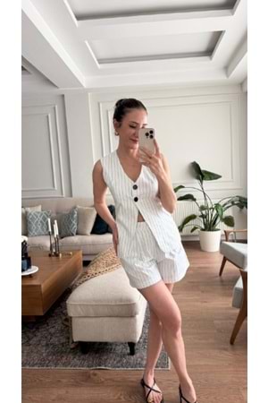 ŞORT 6299 - QATRE - 26YŞRT6299 - BEYAZ