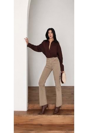 PANTOLON 7403 - QATRE - 26YPN7403 - VİZON