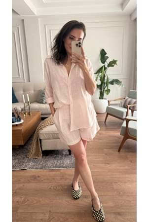 ŞORT 6102 - QATRE - 26YŞRT6102 - PEMBE