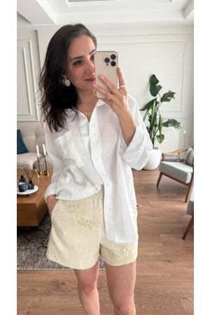 ŞORT 9842 - QATRE - 26YŞRT9842 - NATUREL