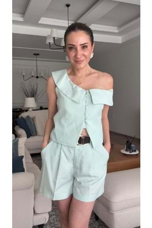 YELEK 8438 - QATRE - 26YYL8438 - MİNT YEŞİLİ