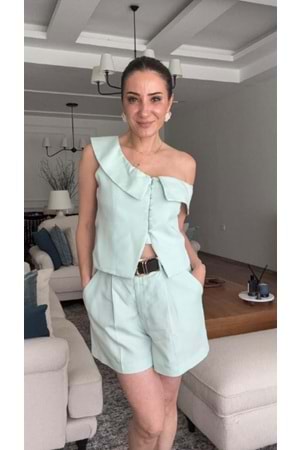 YELEK 8438 - QATRE - 26YYL8438 - MİNT YEŞİLİ