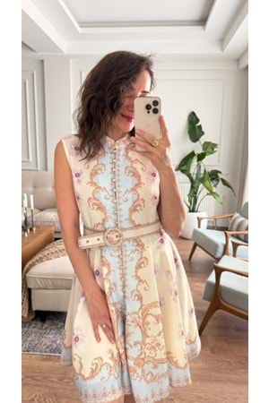 ELBİSE 7993 - QATRE - 26YEL7993 - EKRU