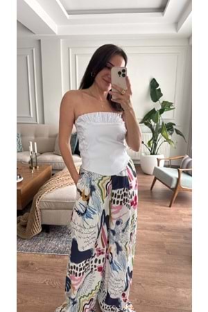 BLUZ 8547 - QATRE - 26YBL8547 - BEYAZ