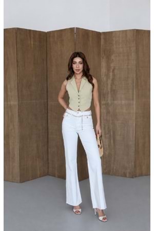 PANTOLON 8158 - QATRE - 26YPN8158 - BEYAZ
