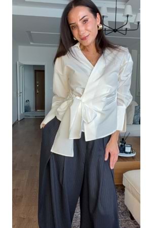 BLUZ 0130 - QATRE - 26KBL0130 - BEYAZ