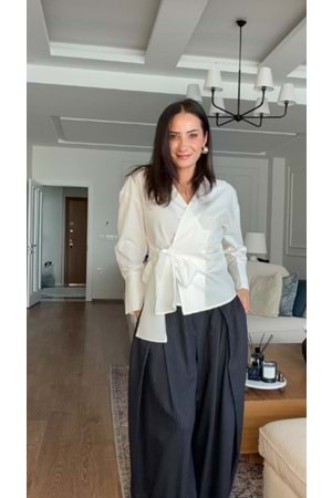 BLUZ 0130 - QATRE - 26KBL0130 - BEYAZ