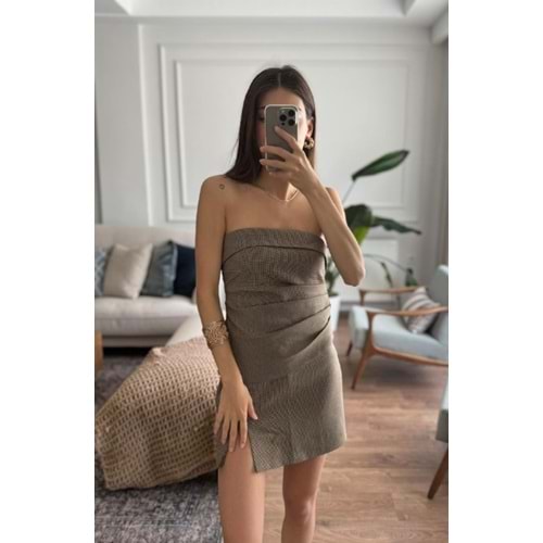 BLUZ 0805 - QATRE - 25KBL0805 - KAHVE - L