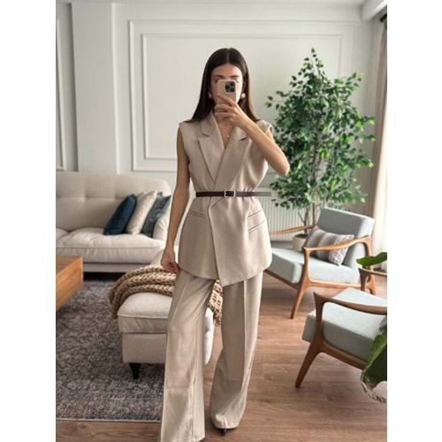 PANTOLON 7156 - QATRE - 25KPN7156 - TAŞ - S