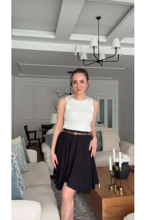 BLUZ 8162 - QATRE - 26YBL8162 - BEYAZ