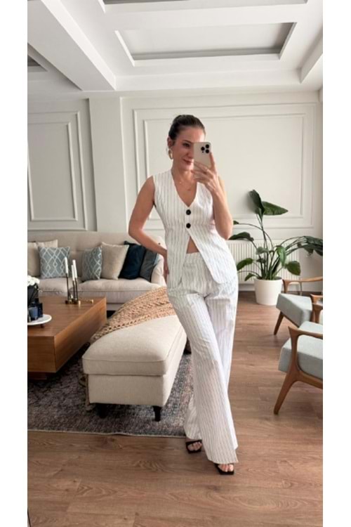 PANTOLON 6300 - QATRE - 26YPN6300 - BEYAZ