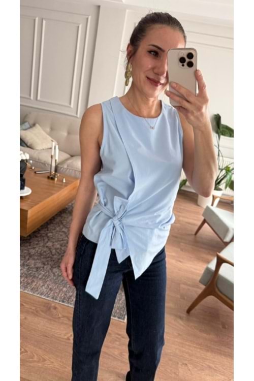 BLUZ 1859 - QATRE - 26YBL1859 - MAVİ