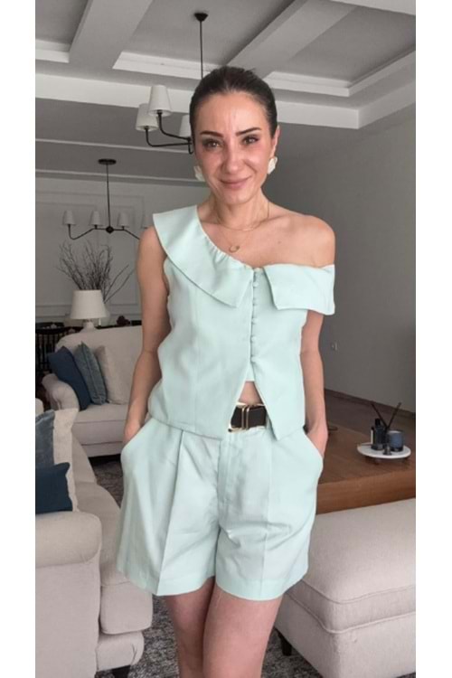 YELEK 8438 - QATRE - 26YYL8438 - MİNT YEŞİLİ
