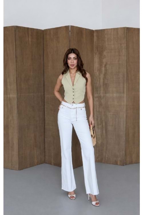 PANTOLON 8158 - QATRE - 26YPN8158 - BEYAZ