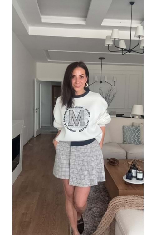 SWEATSHIRT 2567 - QATRE - 26KSW2567 - EKRU