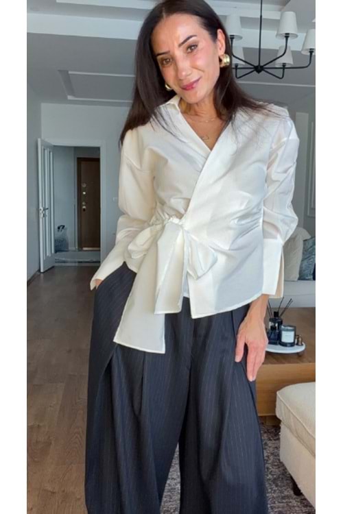 BLUZ 0130 - QATRE - 26KBL0130 - BEYAZ