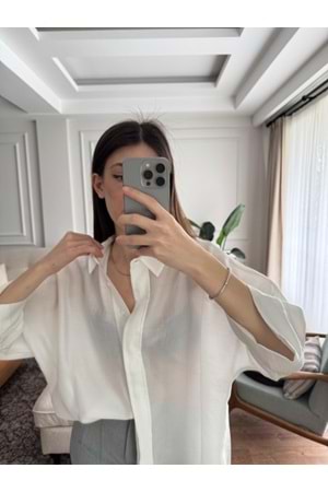 GÖMLEK 3440 - QATRE - 26YGM3440 - BEYAZ