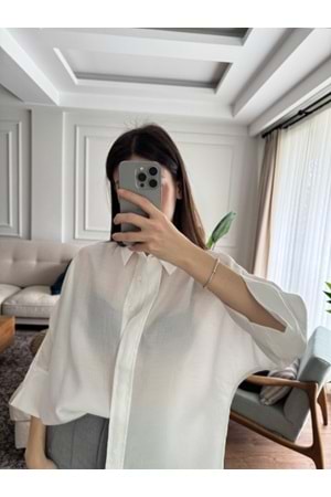 GÖMLEK 3440 - QATRE - 26YGM3440 - BEYAZ