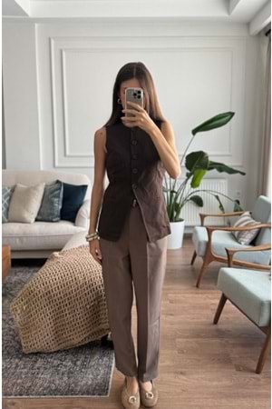 PANTOLON 7963 - QATRE - 25KPN7963 - KAHVE
