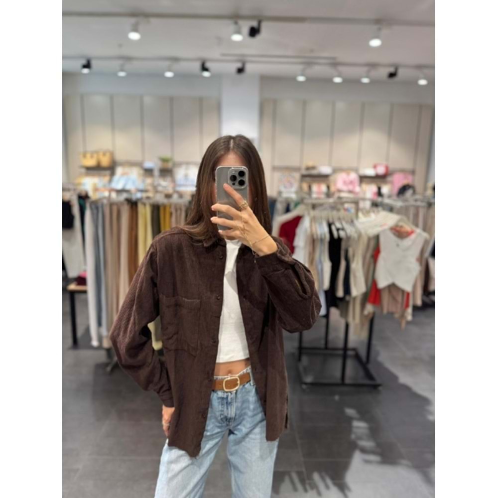 GÖMLEK 4699 - QATRE - 25KGM4699 - KAHVE - L