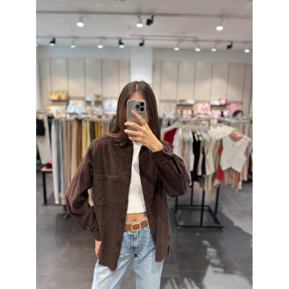 GÖMLEK 4699 - QATRE - 25KGM4699 - KAHVE - L