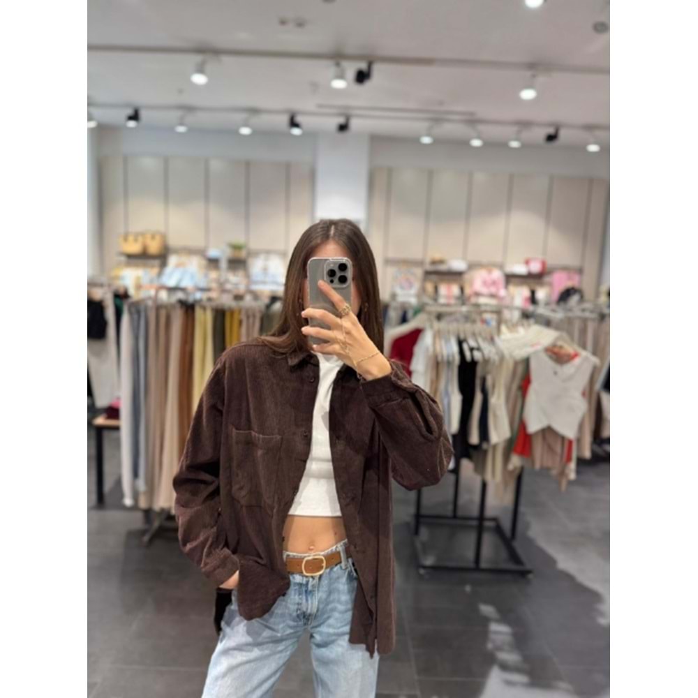 GÖMLEK 4699 - QATRE - 25KGM4699 - KAHVE - L