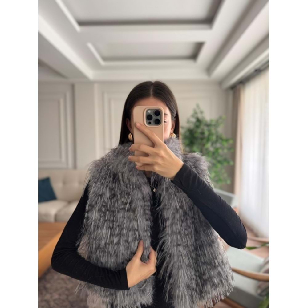 YELEK 7656 - QATRE - 25KYLK7656 - GRİ - S