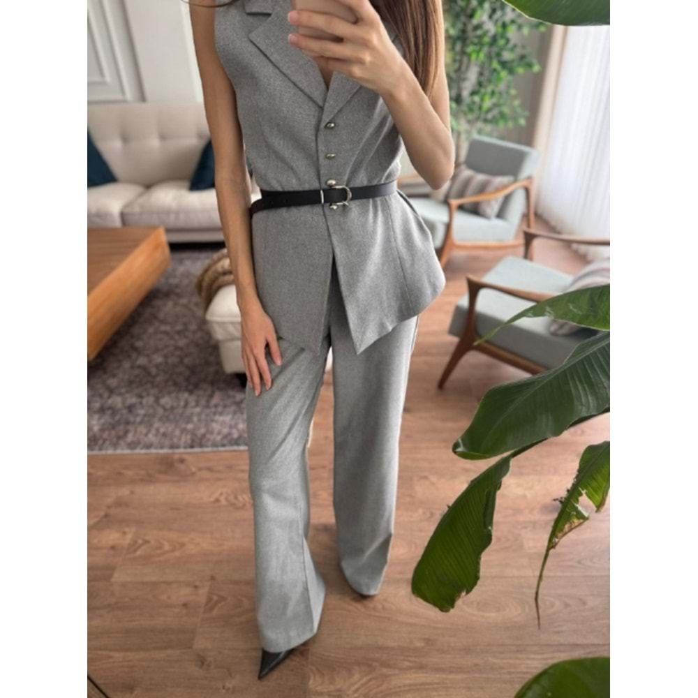 PANTOLON 9234 - QATRE - 25KPN9234 - GRİ - S