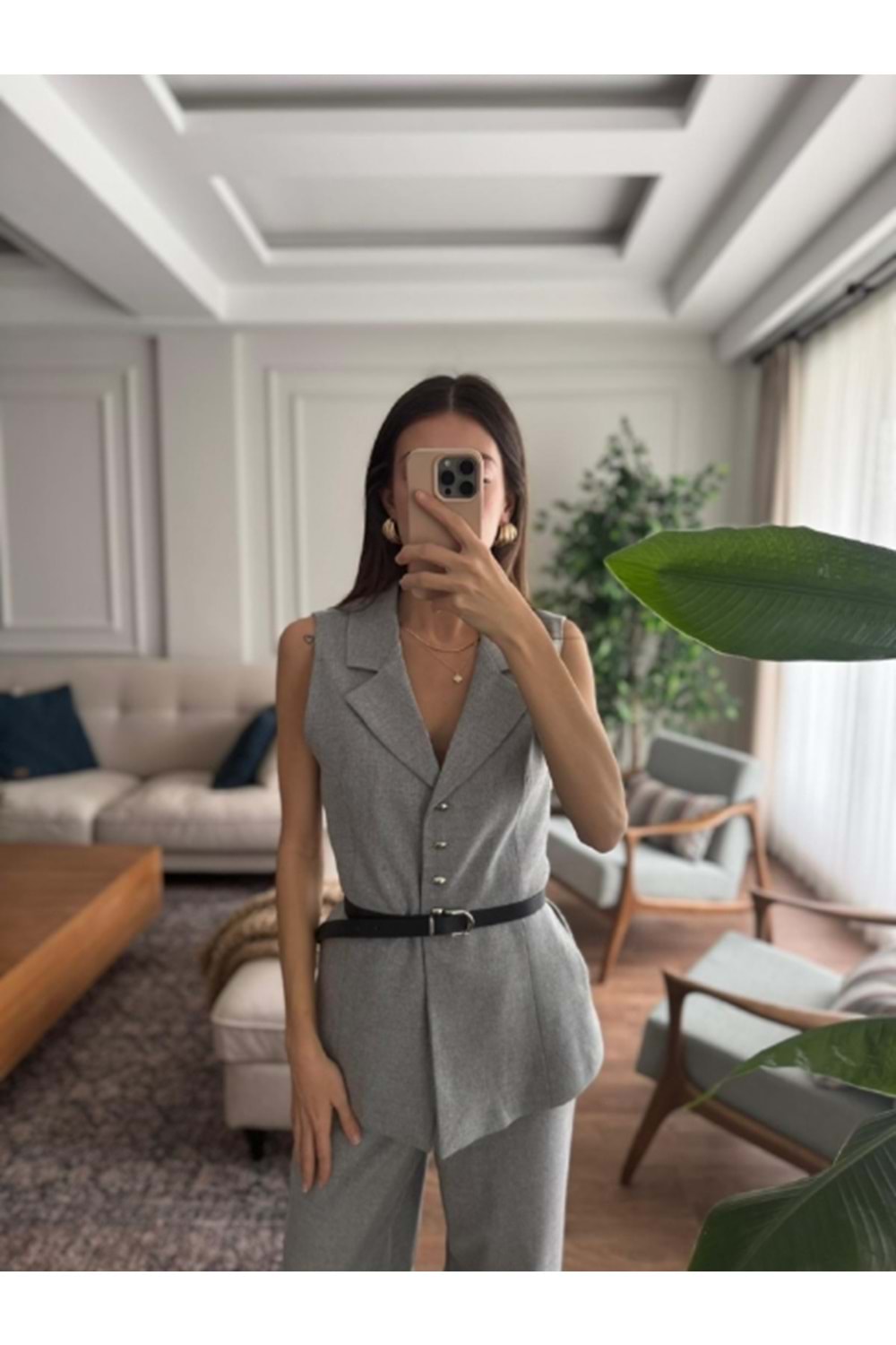 YELEK 9234 - QATRE - 25KYLK9234 - GRİ