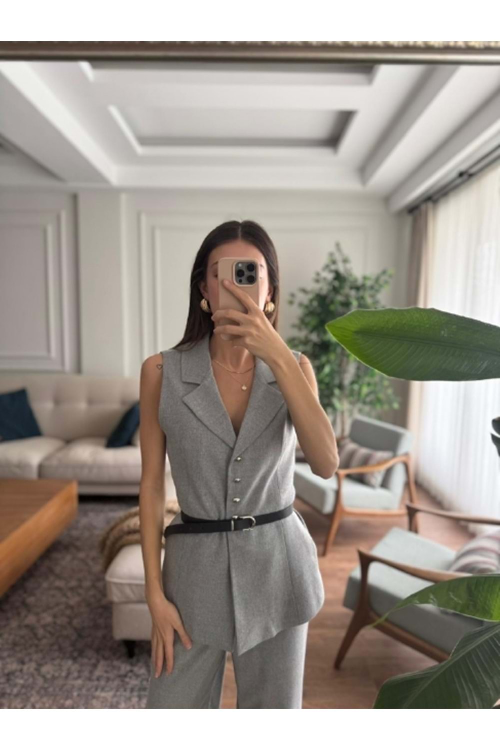 YELEK 9234 - QATRE - 25KYLK9234 - GRİ