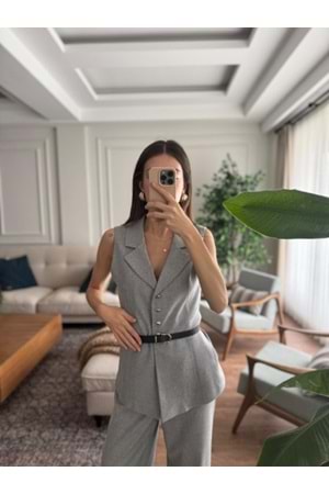 YELEK 9234 - QATRE - 25KYLK9234 - GRİ