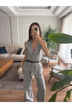 YELEK 9234 - QATRE - 25KYLK9234 - GRİ