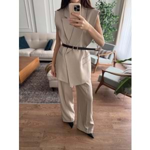 PANTOLON 7156 - QATRE - 25KPN7156 - TAŞ - S