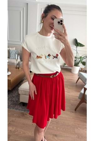 T-SHIRT 6997 - QATRE - 26YTS6997 - EKRU