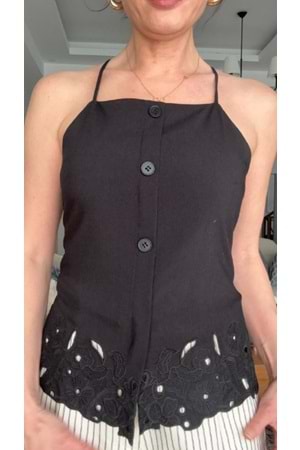 BLUZ 1561 - QATRE - 26YBL1561 - SİYAH
