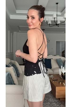 BLUZ 1561 - QATRE - 26YBL1561 - SİYAH