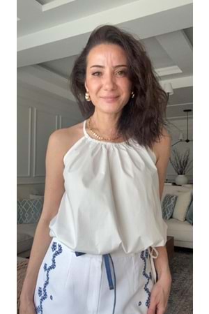 BLUZ 0199 - QATRE - 26YBL0199 - BEYAZ - STANDART