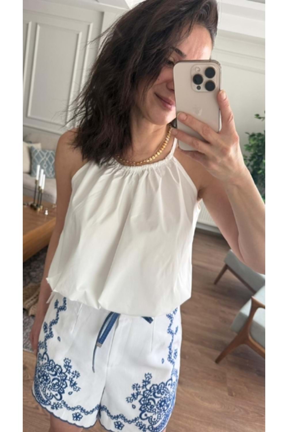 BLUZ 0199 - QATRE - 26YBL0199 - BEYAZ - STANDART