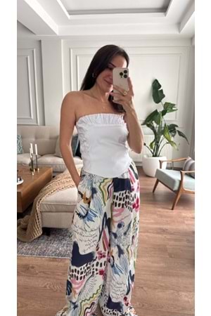 BLUZ 8547 - QATRE - 26YBL8547 - BEYAZ