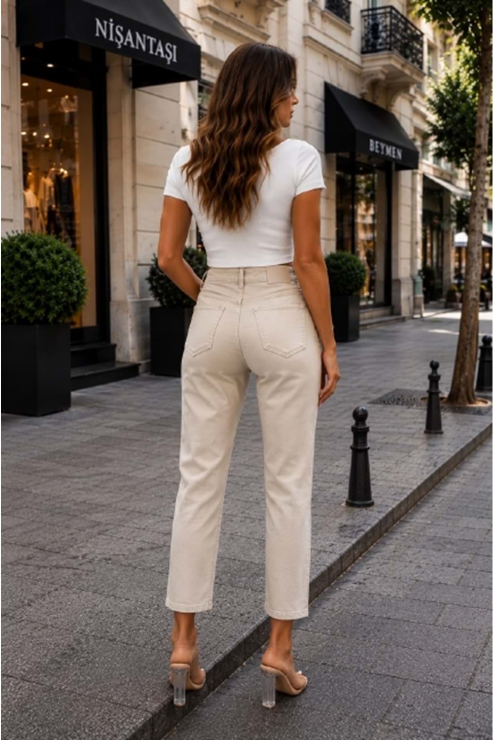 PANTOLON 7129 - QATRE - 26YPN7129 - TAŞ