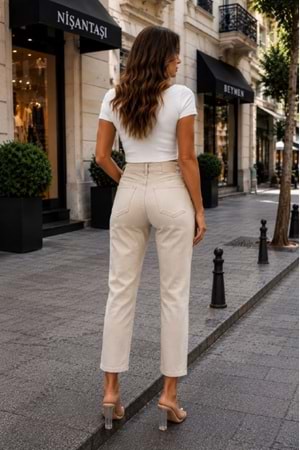 PANTOLON 7129 - QATRE - 26YPN7129 - TAŞ
