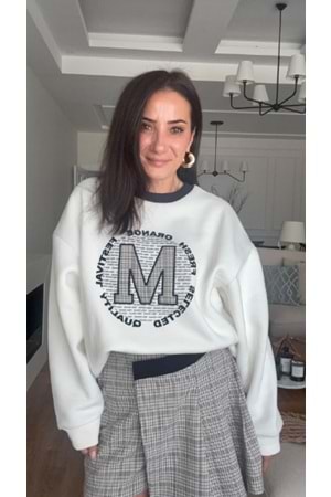 SWEATSHIRT 2567 - QATRE - 26KSW2567 - EKRU